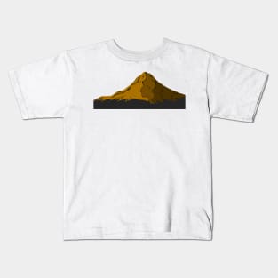 Mt Hood in Gold Kids T-Shirt